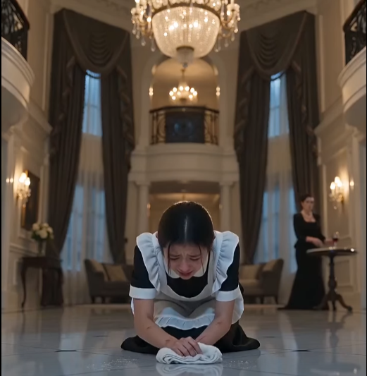 She was forced to scrub the floors as a maid in her own home. Then her father walked through the door
