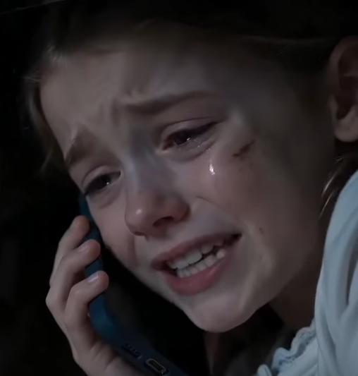 A terrified girl hid under the piano until three SUVs smashed into the mansion